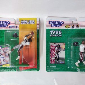 1994 Andre Rison 1996 Eric Metcalf Atlanta Falcons Kenner Starting Lineup figure